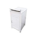 Mueble de 45 x 50 cm, kit de lavabo de resina y PVC, color blanco
