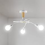 JINER Lamparas de Techo Industrial, Lámpara de Araña Sputnik, Plafones Ajustable para Dormitorio, Cocina, Pasillo (Diámetro 50cm)