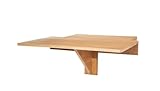 Spetebo Mesa de pared plegable de madera, 60 x 40 cm, mesa plegable para ahorrar espacio en la pared, mesa de cocina, mesa de comedor, mesa de restaurante, mesa de buffet, mesa colgante, mesa de
