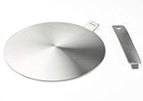 RUNZI - Adaptador de inducciÃ³n, disco convertidor para placa de inducciÃ³n, placa de difusiÃ³n de calor, con mango y base separables, 20 cm