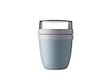 Mepal - Fiambrera Ellipse - PrÃ¡ctico Vaso para Yogur y Muesli - Compartimentos separados para Porta Alimentos - Apto para Congelador, Microondas y Lavavajillas - 500 ml + 200 ml - Nordic Green