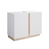 Vicco Mueble bajo Lavabo Gloria, Blanco/Sonoma, 70.4 x 55.5 cm con 2 Puertas