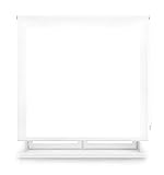Blindecor Ara | Estor enrollable translúcido liso - Blanco, 160 x 175 cm (ancho por alto) | Tamaño de la Tela 157 x 170 cm | Estores para ventanas
