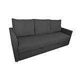 MUEBLIX.COM | Sofa Cama Gonzalo | Sofa 3 Plazas | Sillón Cama | Sofa Confortable | Asientos de Espuma de Alta Densidad | Sofa de Diseño | Color Antracita