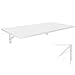 Mesa plegable de pared, 80 x 40 cm, color blanco, mesa de comedor,...