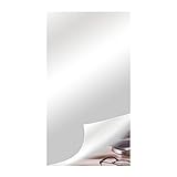 Betos Hojas de espejo pegajosas, flexibles, autoadhesivas, no de vidrio, espejo acrílico, espejos de pared, sin marco, calcomanías de pared para el hogar, 39.4 x 19.7 pulgadas