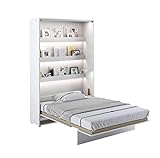 LENART Cama plegable Bed Concept Vertical 120 x 200 Blanco SatÃ©n