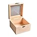 Caja de recuerdos de madera de Paulownia con tapa hecha a mano para...