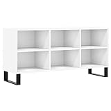 vidaXL Mueble de TV madera de ingeniería blanco 103,5x30x50 cm