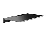 Mesa de Cocina Abatible- Modelo Montes - Color Negro/Plata - Material MDF/Metal - Medidas 80 x 10/50 x 40 cm