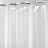 iDesign Cortinas de ducha de tela, impermeables, resistentes al moho, 183.0 cm x 183.0 cm, Frost White