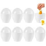 Escalfador de Huevos,RoadLoo 8 Piezas Cocedor Huevos Molde Para Escalfar Huevos Cocedor de Huevos Microondas Egg Maker Egg Shaper De Cocina CáScara Cocedor Adecuado para el Hogar y el Restaurante