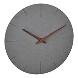 TFA Dostmann Reloj de Pared Moderno con Aspecto de hormigón, 60.3071.10, con Movimiento silencioso de MDF, Elegante decoración para el hogar, salón, Reloj de Cocina, silencioso, analógico, 29,7 x 4,5