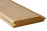 Perfil de madera perfilada para fachadas, 15 x 96 mm, longitud: 200 cm, madera, 1 unidad, madera de sauna, colmena, cubierta de tejado