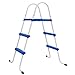 vidaXL Escalera para Piscina Acero Azul y Blanco 84 cm
