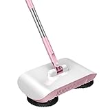 SCUDGOOD Sweeper - Máquina de limpieza portátil 2 en 1, escoba, fregona, herramienta de limpieza de suelos para el hogar, barredora de mano, cepillo de barrido automático, barredora manual