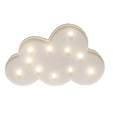 GUOCHENG Luz nocturna LED en forma de nube, funciona con pilas, letrero de luz LED para niÃ±as, lÃ¡mparas de mesa decorativas para bebÃ©s, niÃ±os, dormitorio, accesorios de fiesta (blanco)