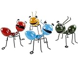 YiYa 4 Piezas Hormiga de Metal Hormiga Decoración de Pared Decoración de Jardines Hormigas Hormiga metálica decoración de Exteriores para jardín céspedes Habitaciones Infantiles Cuarto de baño