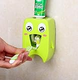 Hpybest Soporte automático para pasta de dientes para montaje en la pared del baño, estante para el hogar, soporte para pasta de dientes