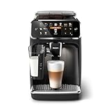 Philips Serie 5400 Cafetera Superautomática - Sistema exclusivo de Leche LatteGo, 12 tipos de café personalizables, Pantalla TFT, 4 Perfiles de Usuario, Negro (EP5441/50)