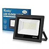 Realky Focos LED Exterior 50W Proyector LED Exterio - 72 LED 6500K 5000LM Foco Led Exterior IP65 Impermeable Foco Proyector LED para Casa, Garaje, Patio, Terraza, Campo