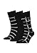 Tommy Hilfiger CLSSC Sock, Negro (Black), 43-46 (Pack de 3) para...