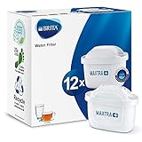 BRITA Cartuchos de filtro de agua de repuesto MAXTRA+, compatibles con todos BRITA jarras: reducen el cloro, la cal y las impurezas para un excelente sabor, paquete de 12