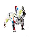 NENBOLEC Bulldog Figura Decorativa Escultura Resina Estatua Animale Dibujos Regalo 42cm