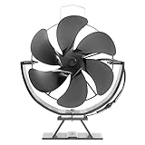2 Pcs Ventilador de estufa, Chimenea de ventiladores de estufa de aire caliente resistente para el hogar, Ventilador de estufa de circulaciÃ³n de calor giratorio de 360 grados para chimenea Generic