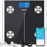 Etekcity - Báscula digital de peso corporal, Bluetooth inteligente, analizador de grasa corporal, 13 composiciones clave, 400 libras