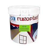 Rugoplast - Pintura plÃ¡stica blanca satinada interior / exterior ideal para decorar tu casa con un poco de brillo ( salon, baÃ±o, dormitorios, cocina... ) KR-60 Blanco