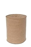 Rollo de arpillera natural de 10 m de tela rÃºstica de yute puro, lazo de cinta de bricolaje para hacer bodas (15 cm x 10 metros)