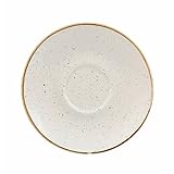 Churchill Stonecast Round Cappuccino Saucers Barley White 156mm (Pack of 12) - [DK533]