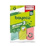 Bayeco - Pack Bayetas Multiusos - 100% Microfibra - Todo tipo de superficies - Gran capacidad de absorción y acabados sin marcas ni pelusas, sólo con agua , 3 Unidades ( Paquete de 1)