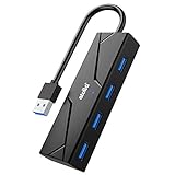 atolla Hub USB 3.0, 4 Puertos Multi USB Hub de Datos de 5Gbps, diseÃ±ado con Cables Plegables para PC, PortÃ¡tiles, admite Windows 10, 8, 7, XP, Vista, Mac OS, Linux