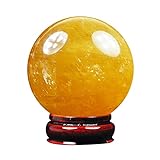 bolas de energÃ­a DecoraciÃ³n de escritorio de la bola de cristal de topacio natural retro Feng Shui Oficina de la oficina Estudio de la sala de estar TELEVISOR Decoraciones para el hogar del gabinete