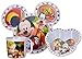 Joy Toy 736095 - Disney Mickey Mouse - Juego de 3 Piezas de malamina:...