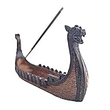 guojiwu Embarcaciones 1PC palillo del Incienso Quemador de Resina de Viking Palanca del Recipiente de Incienso Buques Retro decoración del Ornamento de la artesanía