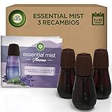 Air Wick Essential Mist Recambios de Ambientador Difusor de Aceites Esenciales para Casa con Aroma a Lavanda y Camomila, Pack de 3 Recambios