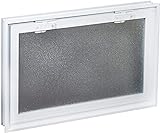 Ventana de ventilación para insertar en una pared de bloques de vidrio, ladrillo u hormigon | Dimensiones cm 57,9x38,4x8 | Sustituye 6 bloques de vidrio de 19x19x8 cm. | Unidad de venta 1 ventana