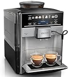 Siemens TE655203RW EQ.6 plus - Cafetera Espresso Automática, Display, 19 bar, 1,7 Litros, Acero Inoxidable