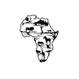 NBEADS Mapa de África con Animales, decoración de Pared de Metal, Mapa de África Negro, decoración para Colgar en la Pared, Animales de África para el hogar, Dormitorio, Oficina, jardín, 30x24.8cm