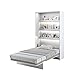 Cama plegable Bed Concept vertical 120 x 200 cm, color blanco lacado