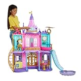 Mattel Disney Princess Castillo aventuras reales Casa de muñecas para princesas con dos pisos, muebles y accesorios, con luces y sonidos, juguete +3 años (HLW29)