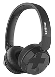 Philips BH305BK/00 - Auriculares supraaurales on-Ear (Bluetooth, Bajos voluminosos, cancelaciÃ³n de Ruido, Plegables), Color Negro