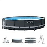 Intex 26326NP - Piscina elevada redonda INTEX Ultra XTR Frame 488x122 cm con depuradora, Multicolor