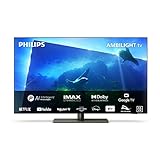 Philips Ambilight OLED818 106 cm (42 Pulgadas) Smart 4K OLED TV | UHD y HDR10+ | 120Hz | Engine P5 AI Picture | Dolby Atmos | Altavoces 40W | Compatible con Asistente Google y Alexa