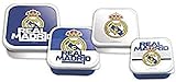 Real Madrid Set 4 sandwicheras en 1 Fiambreras bento-Porta Alimentos Artículos para el hogar Unisex Adulto, Multicolor (Multicolor), Talla Única