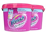 Vanish Crystal White Oxi Action - Quitamanchas para Ropa Blanca y de Color, en Polvo - Pack de 2 x 2.4 kg