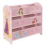 Disney Unidad infantil de almacenamiento de Princesas en color rosa con 6 cajas de almacenamiento